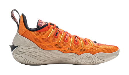 LiNing Buckets Shock Absorbers Slip Resistant Breathable Low Top Basketball Shoes Mens Sun Orange  vjsneaker.com