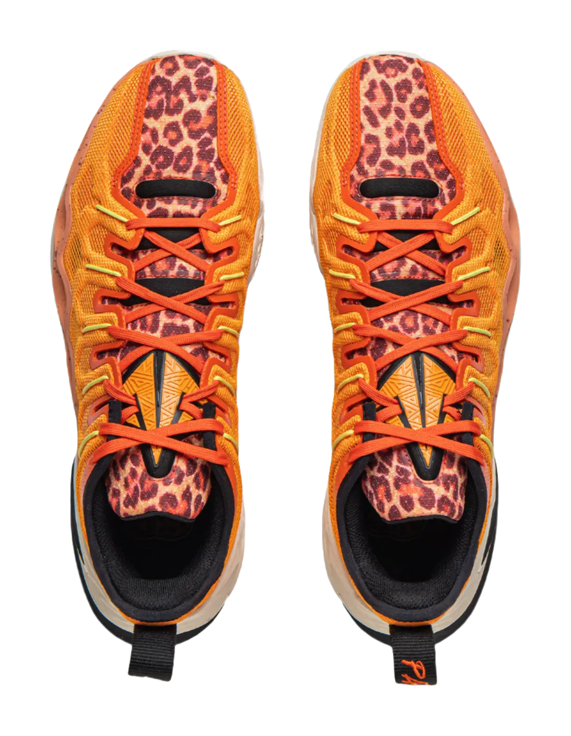 LiNing Buckets Shock Absorbers Slip Resistant Breathable Low Top Basketball Shoes Mens Sun Orange  vjsneaker.com