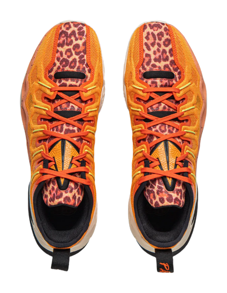 LiNing Buckets Shock Absorbers Slip Resistant Breathable Low Top Basketball Shoes Mens Sun Orange  vjsneaker.com