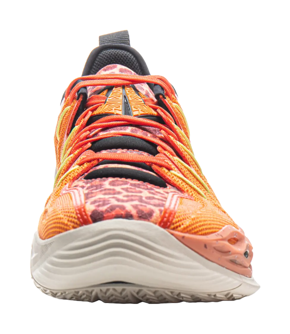 LiNing Buckets Shock Absorbers Slip Resistant Breathable Low Top Basketball Shoes Mens Sun Orange  vjsneaker.com