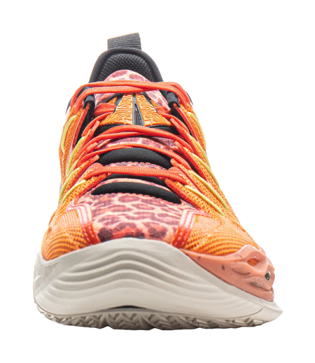 LiNing Buckets Shock Absorbers Slip Resistant Breathable Low Top Basketball Shoes Mens Sun Orange  vjsneaker.com