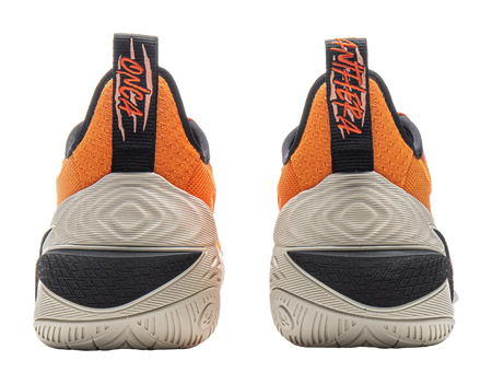 LiNing Buckets Shock Absorbers Slip Resistant Breathable Low Top Basketball Shoes Mens Sun Orange  vjsneaker.com