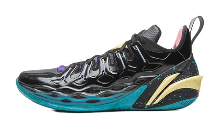 LiNing Buckets Shock Absorbers Slip Resistant Breathable Low top Basketball Shoes Mens Black  vjsneaker.com