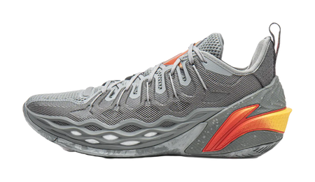 LiNing Buckets Shock Absorbers Slip Resistant Breathable Low top Basketball Shoes Mens Gray  vjsneaker.com