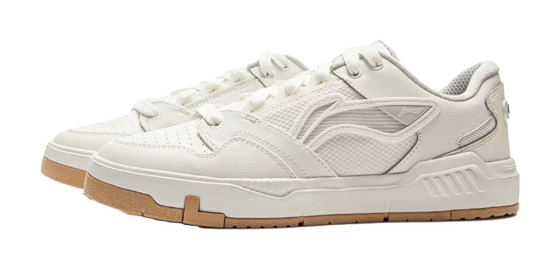 LiNing COMMOM 80s Anti Slip Wear Resistant Low Top Skateboard Shoes Men's White 