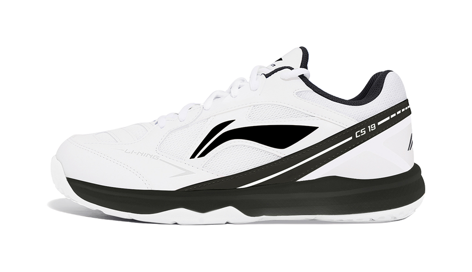 LiNing CS 19 Slip Resistant, Abrasion Resistant, Breathable Badminton Shoes Training Shoes Unisex Black White 
