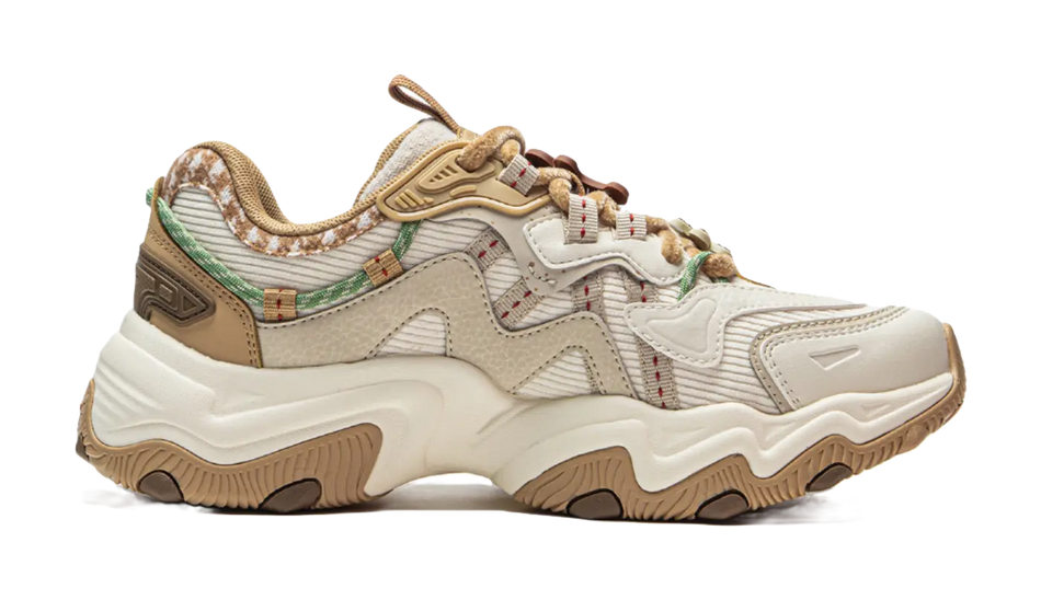 LiNing Cat's Claw Lite 2 Slip Resistant Abrasion Resistant Low top Chunky Sneakers Women's Beige  VJSNEAKER