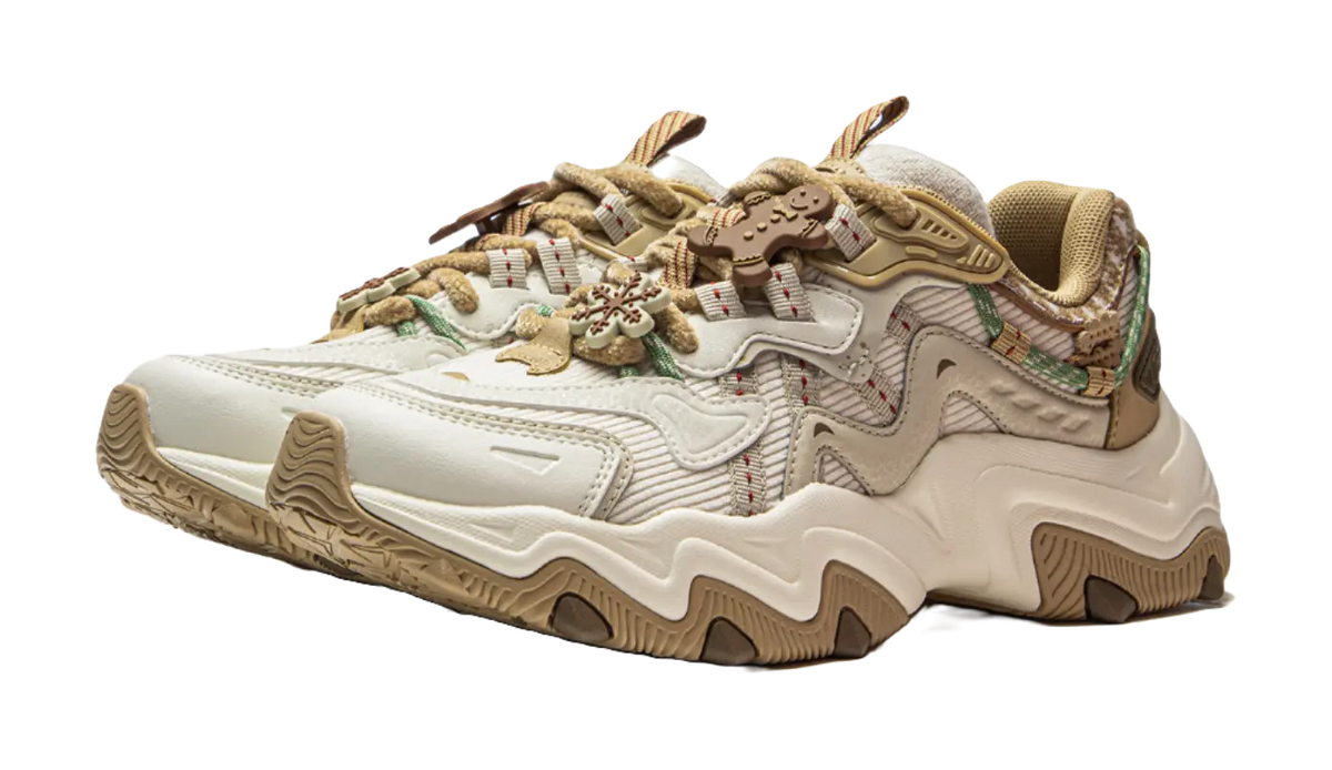 LiNing Cat's Claw Lite 2 Slip Resistant Abrasion Resistant Low top Chunky Sneakers Women's Beige  VJSNEAKER