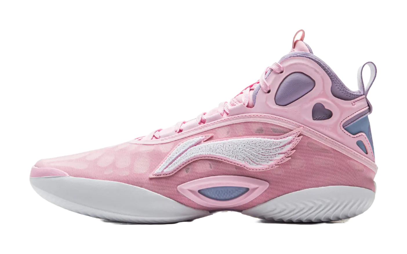 LiNing ChaoShuai 19 Cushioned Slip-Resistant Grip Mid-Top Basketball Shoes Mens Diamond Pink 