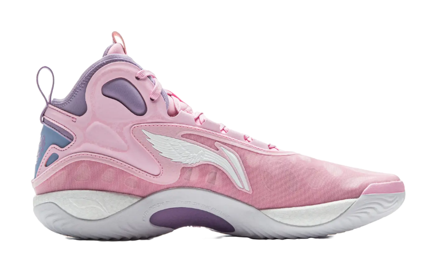 LiNing ChaoShuai 19 Cushioned Slip-Resistant Grip Mid-Top Basketball Shoes Mens Diamond Pink 