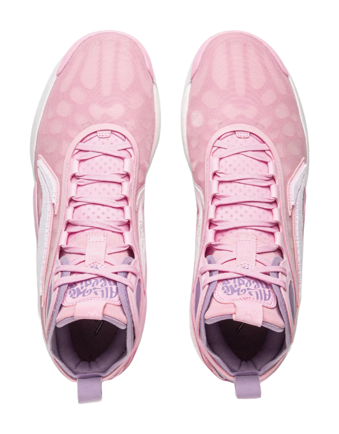 LiNing ChaoShuai 19 Cushioned Slip-Resistant Grip Mid-Top Basketball Shoes Mens Diamond Pink 