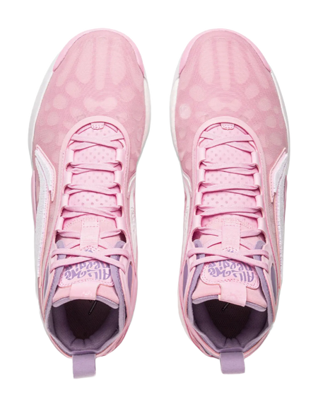 LiNing ChaoShuai 19 Cushioned Slip-Resistant Grip Mid-Top Basketball Shoes Mens Diamond Pink 