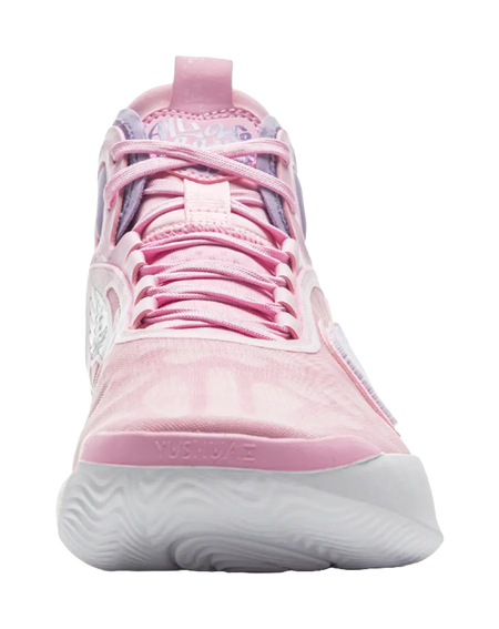 LiNing ChaoShuai 19 Cushioned Slip-Resistant Grip Mid-Top Basketball Shoes Mens Diamond Pink 
