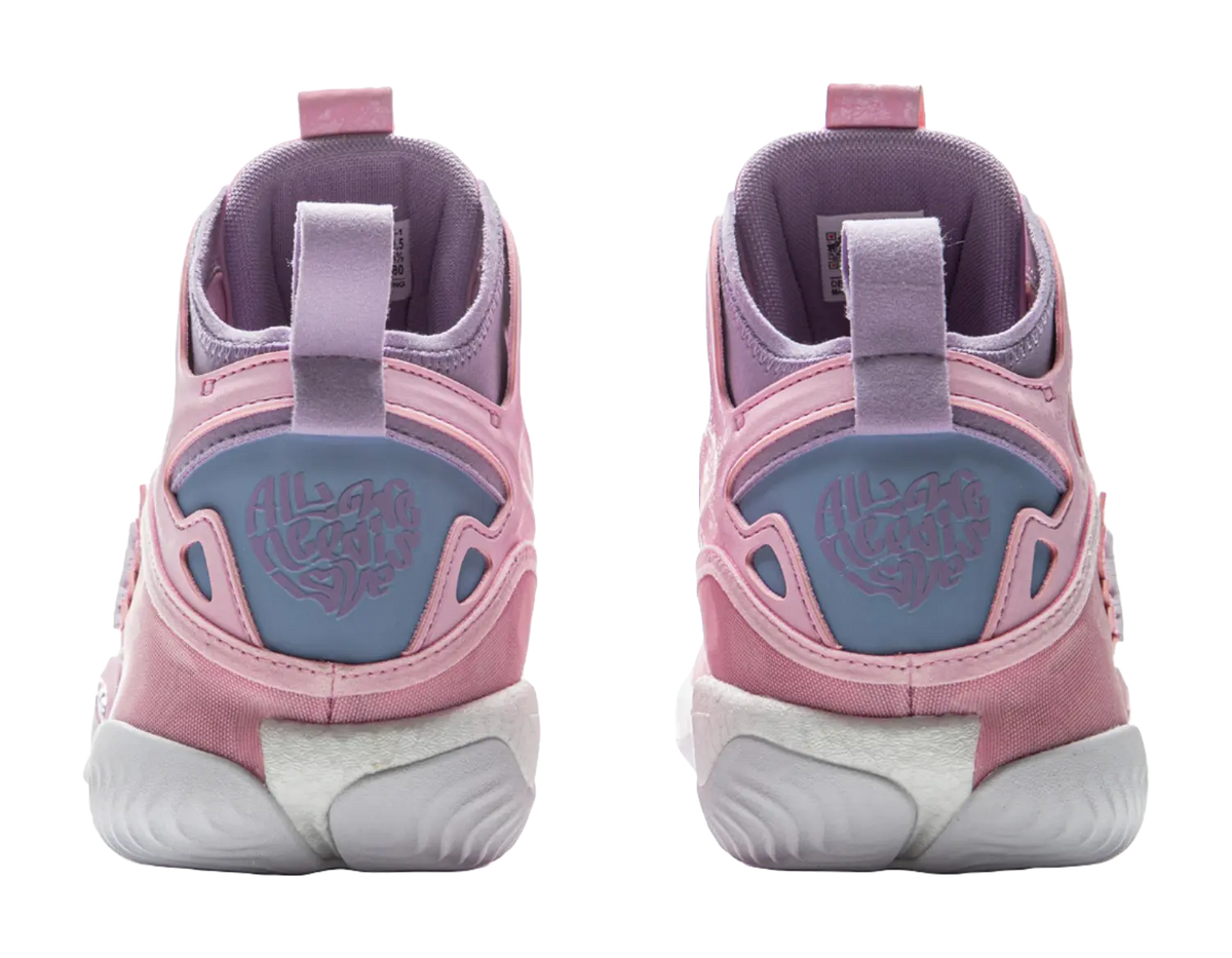 LiNing ChaoShuai 19 Cushioned Slip-Resistant Grip Mid-Top Basketball Shoes Mens Diamond Pink 