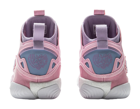 LiNing ChaoShuai 19 Cushioned Slip-Resistant Grip Mid-Top Basketball Shoes Mens Diamond Pink 