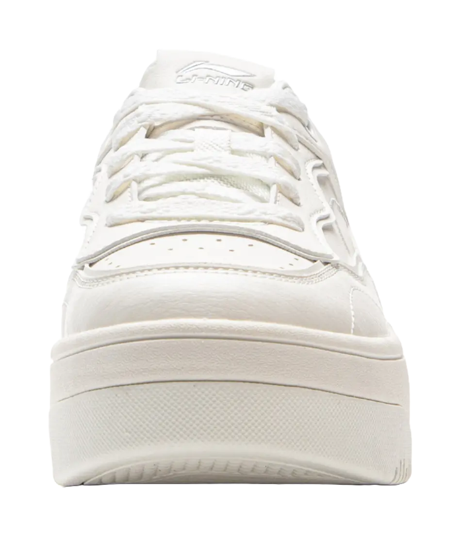 LiNing Cheese 2.0 Slip Resistant Cushioning Abrasion Resistant Breathable Low top Skateboard Shoes Women's Mist White 