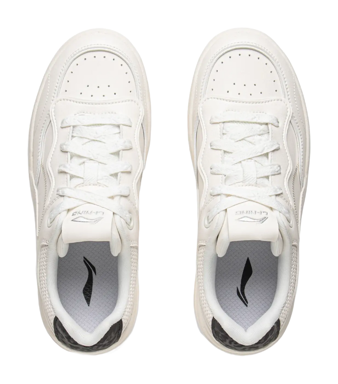 LiNing Cheese 2.0 Slip Resistant Cushioning Abrasion Resistant Breathable Low top Skateboard Shoes Women's Mist White 