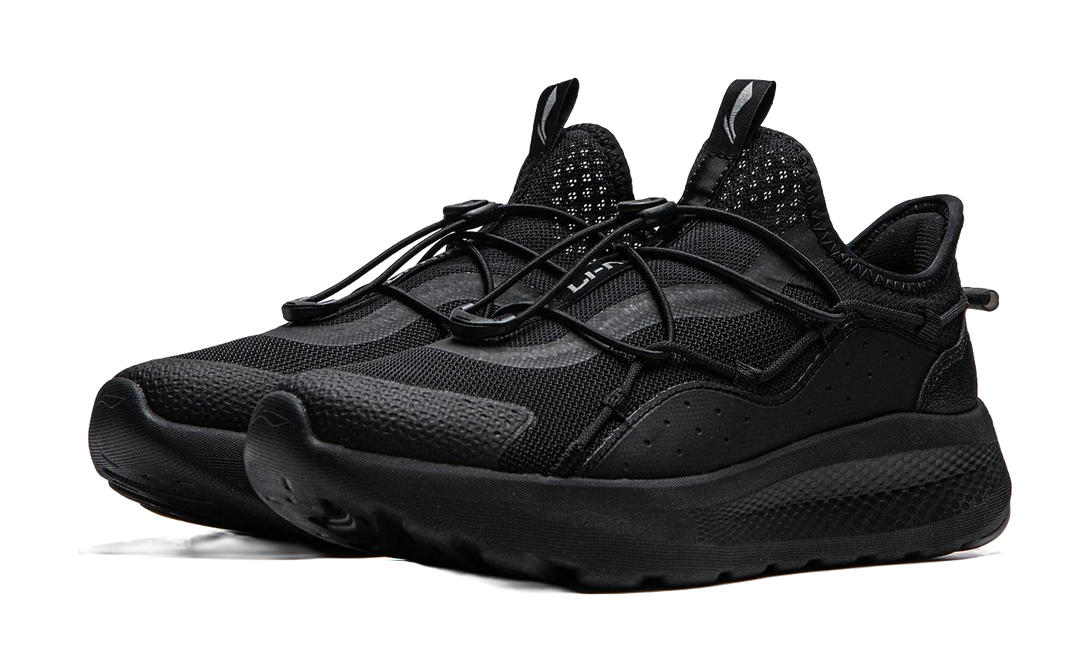 LiNing Cloud Ease Slip On Shock Absorbers Slip Resistant Abrasion Resistant Breathable Low top Casual Shoes Men's Black 