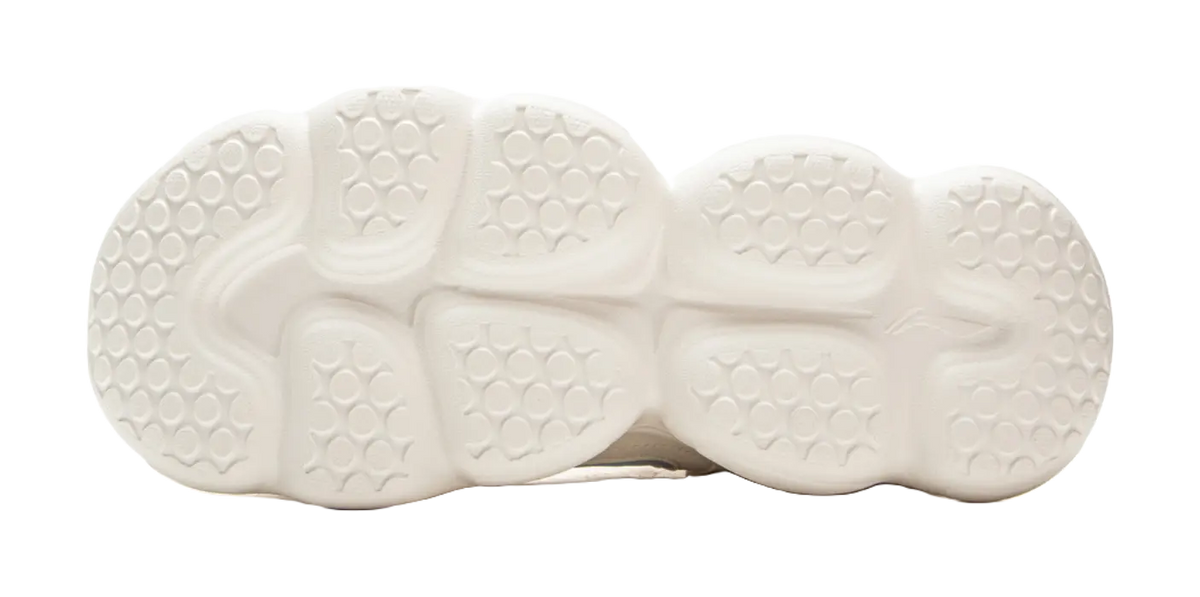 LiNing Clouds Cushioning Slip Resistant Abrasion Resistant Lightweight Rebound Low top Casual Shoes Womens Mist White  vjsneaker.com