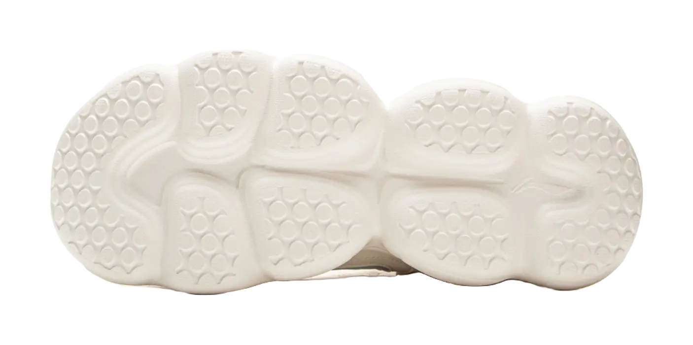 LiNing Clouds Cushioning Slip Resistant Abrasion Resistant Lightweight Rebound Low top Casual Shoes Womens Mist White  vjsneaker.com