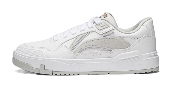 LiNing Common 80s Anti-Slip Wear-Resistant Low-Top Skateboard Shoes Men's White 