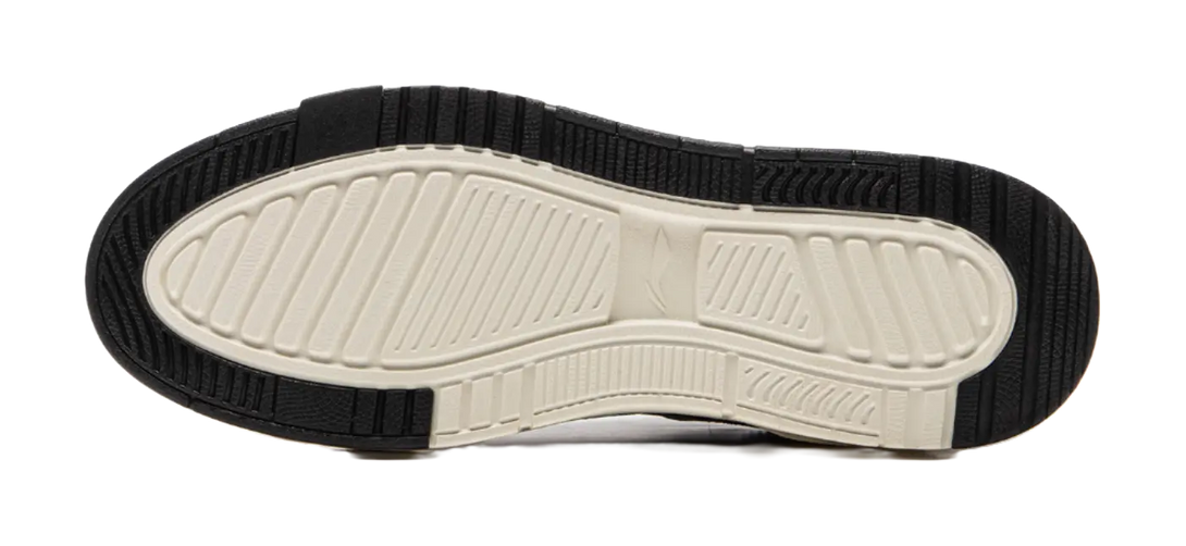 LiNing Common 80s Slip Resistant Abrasion Resistant Low top Skateboard Shoes Men's Black White 