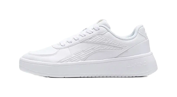 LiNing Coverage Slip Resistant, Abrasion Resistant, Lightweight Low top Skateboard Shoes Men's Pure White 
