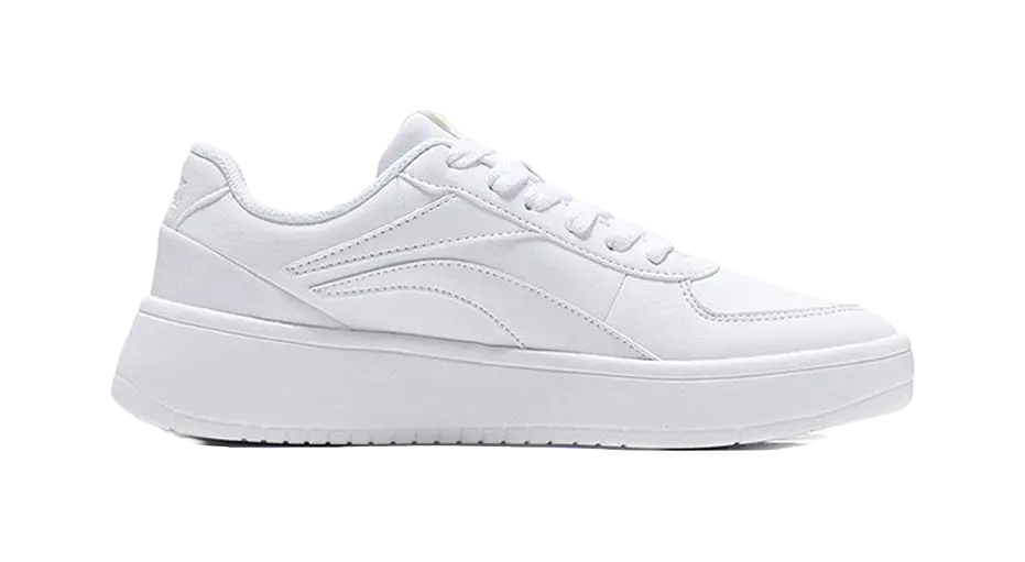 LiNing Coverage Slip Resistant, Abrasion Resistant, Lightweight Low top Skateboard Shoes Men's Pure White 