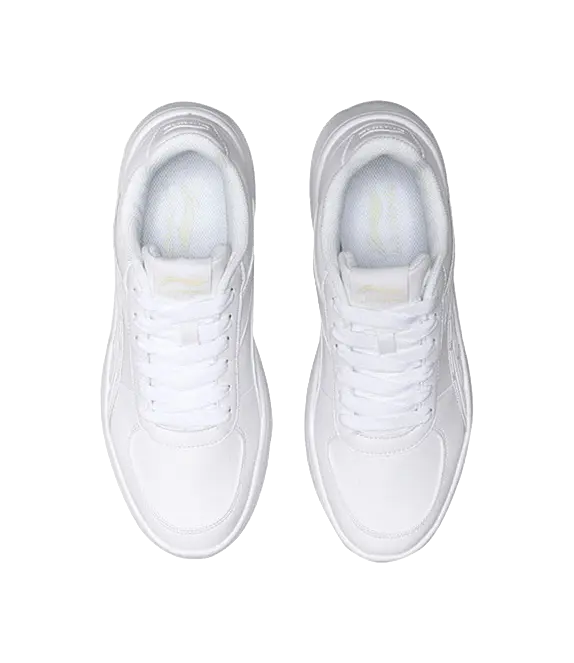 LiNing Coverage Slip Resistant, Abrasion Resistant, Lightweight Low top Skateboard Shoes Men's Pure White 