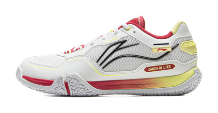LiNing Cushioned Slip-Resistant Abrasion-Resistant Low-Top Badminton Shoes Unisex Gray Red 