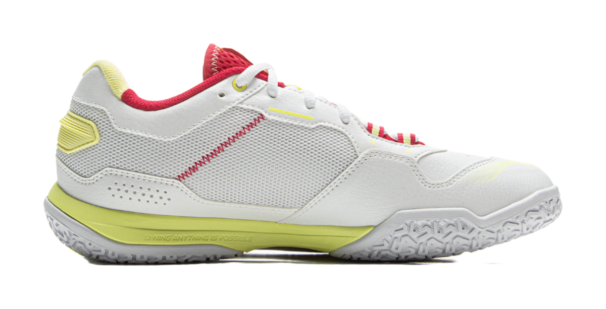 LiNing Cushioned Slip-Resistant Abrasion-Resistant Low-Top Badminton Shoes Unisex Gray Red 