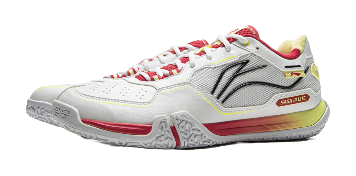LiNing Cushioned Slip-Resistant Abrasion-Resistant Low-Top Badminton Shoes Unisex Gray Red 