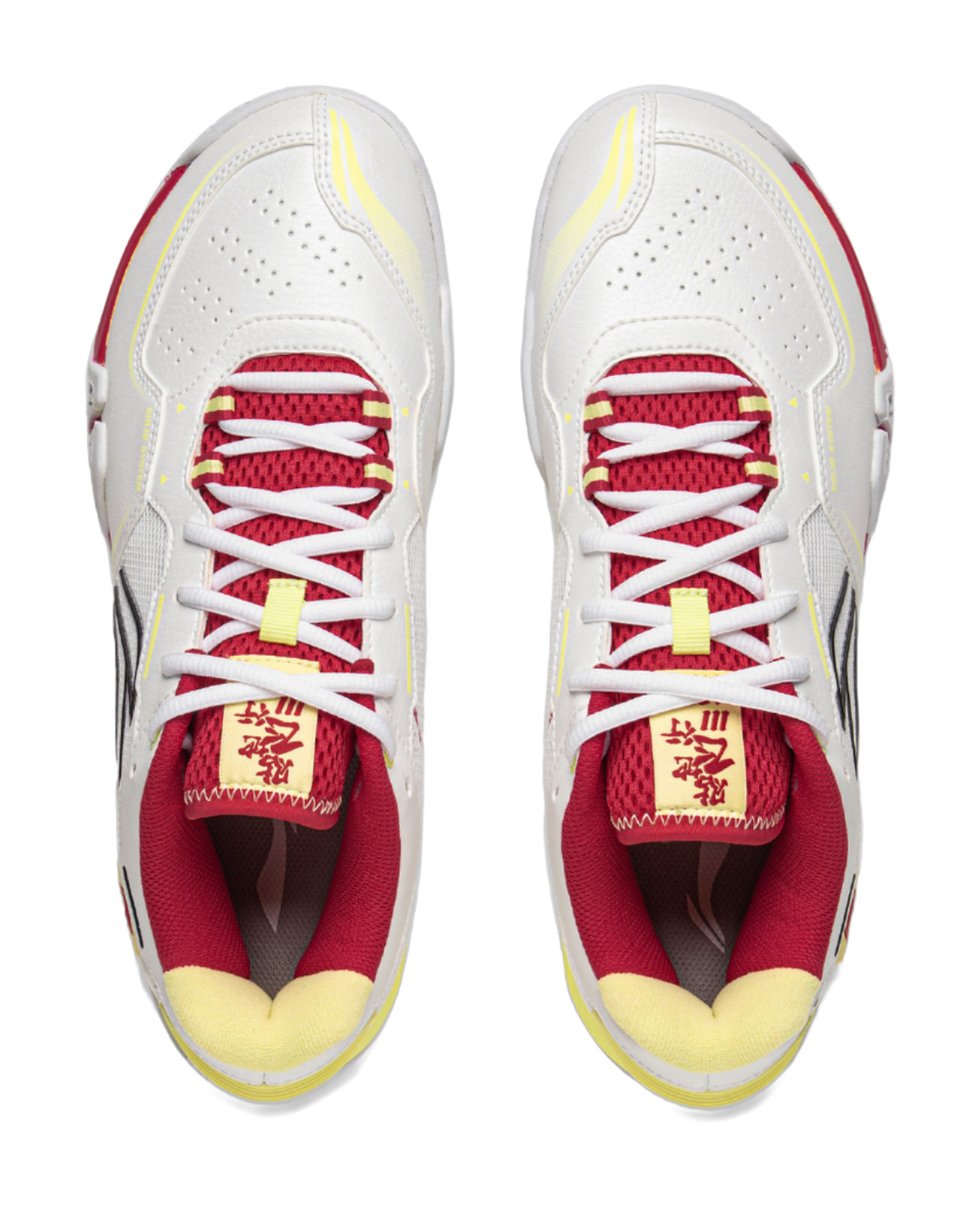 LiNing Cushioned Slip-Resistant Abrasion-Resistant Low-Top Badminton Shoes Unisex Gray Red 