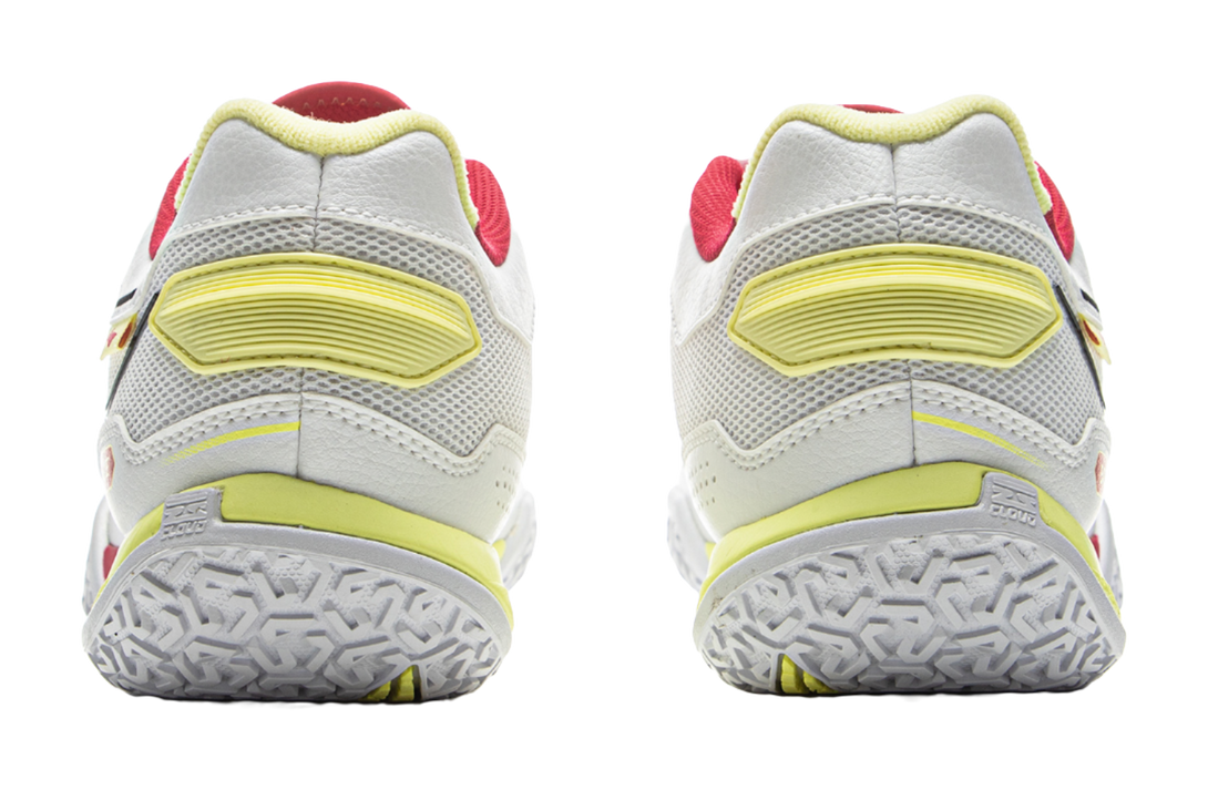 LiNing Cushioned Slip-Resistant Abrasion-Resistant Low-Top Badminton Shoes Unisex Gray Red 