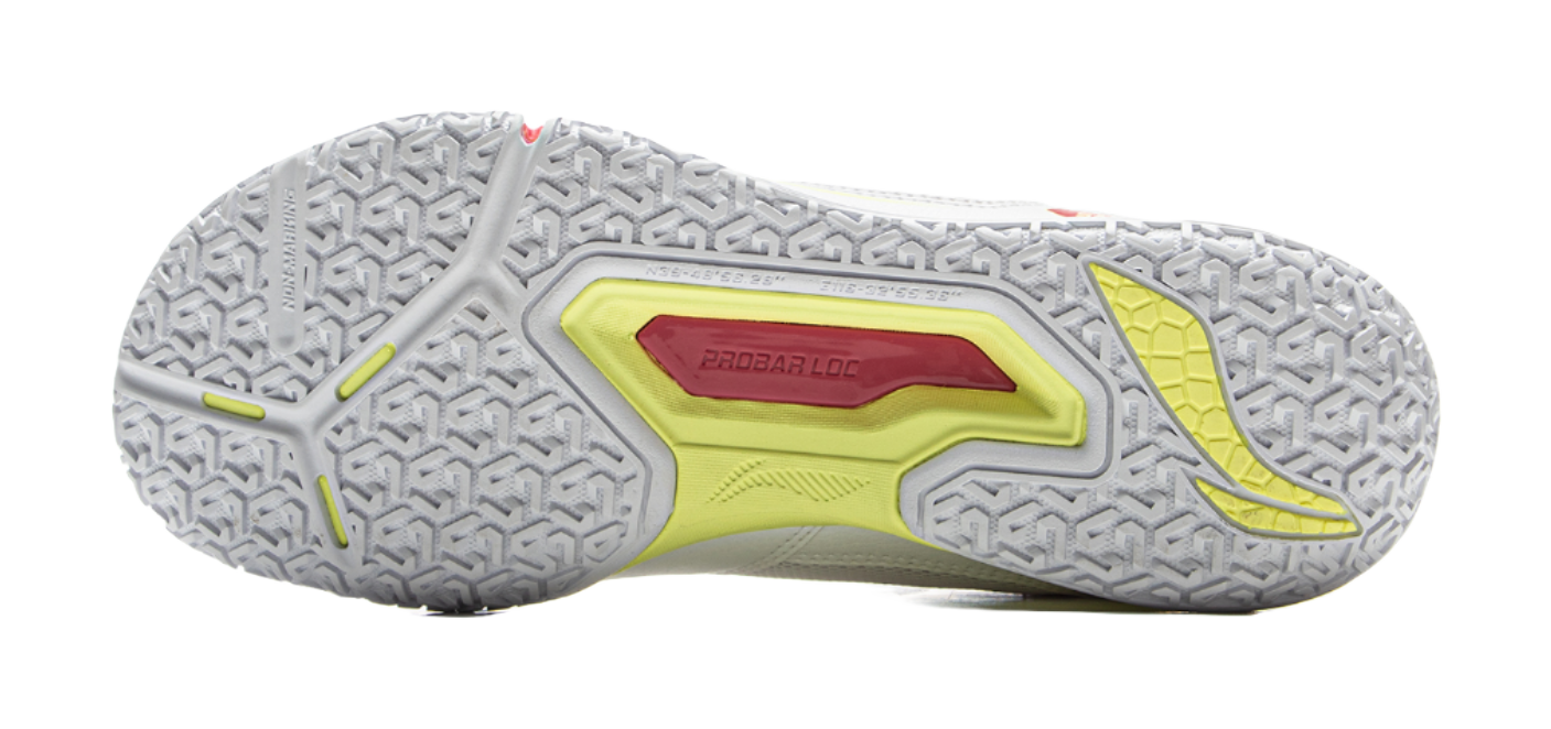 LiNing Cushioned Slip-Resistant Abrasion-Resistant Low-Top Badminton Shoes Unisex Gray Red 