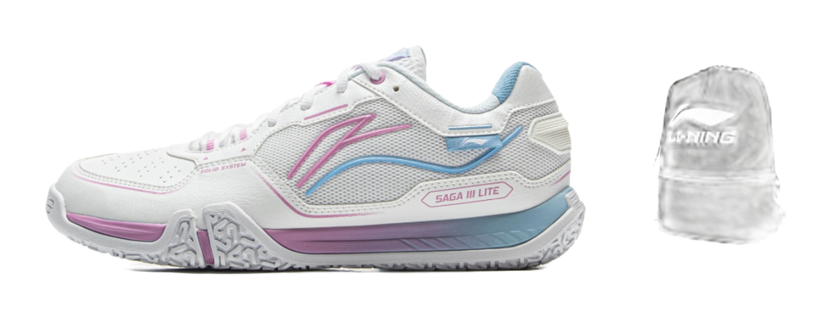 LiNing Cushioned Slip-Resistant Coverage Low-Top Badminton Shoes Unisex Standard White 