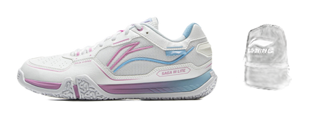 LiNing Cushioned Slip-Resistant Coverage Low-Top Badminton Shoes Unisex Standard White 