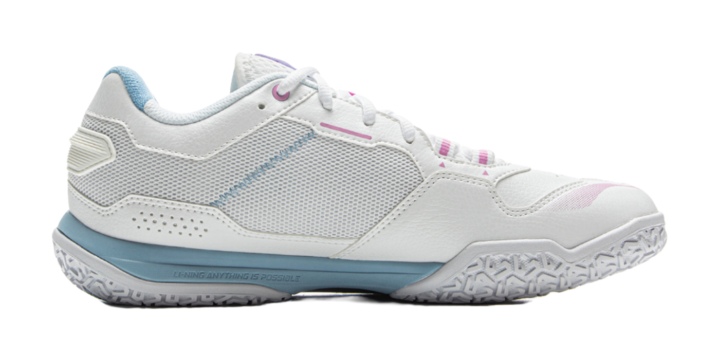 LiNing Cushioned Slip-Resistant Coverage Low-Top Badminton Shoes Unisex Standard White 