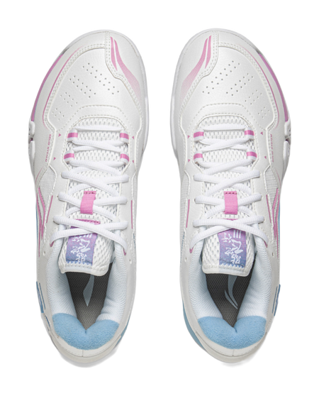 LiNing Cushioned Slip-Resistant Coverage Low-Top Badminton Shoes Unisex Standard White 