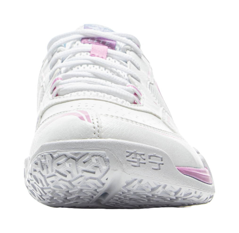 LiNing Cushioned Slip-Resistant Coverage Low-Top Badminton Shoes Unisex Standard White 