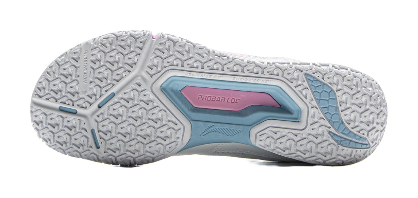 LiNing Cushioned Slip-Resistant Coverage Low-Top Badminton Shoes Unisex Standard White 