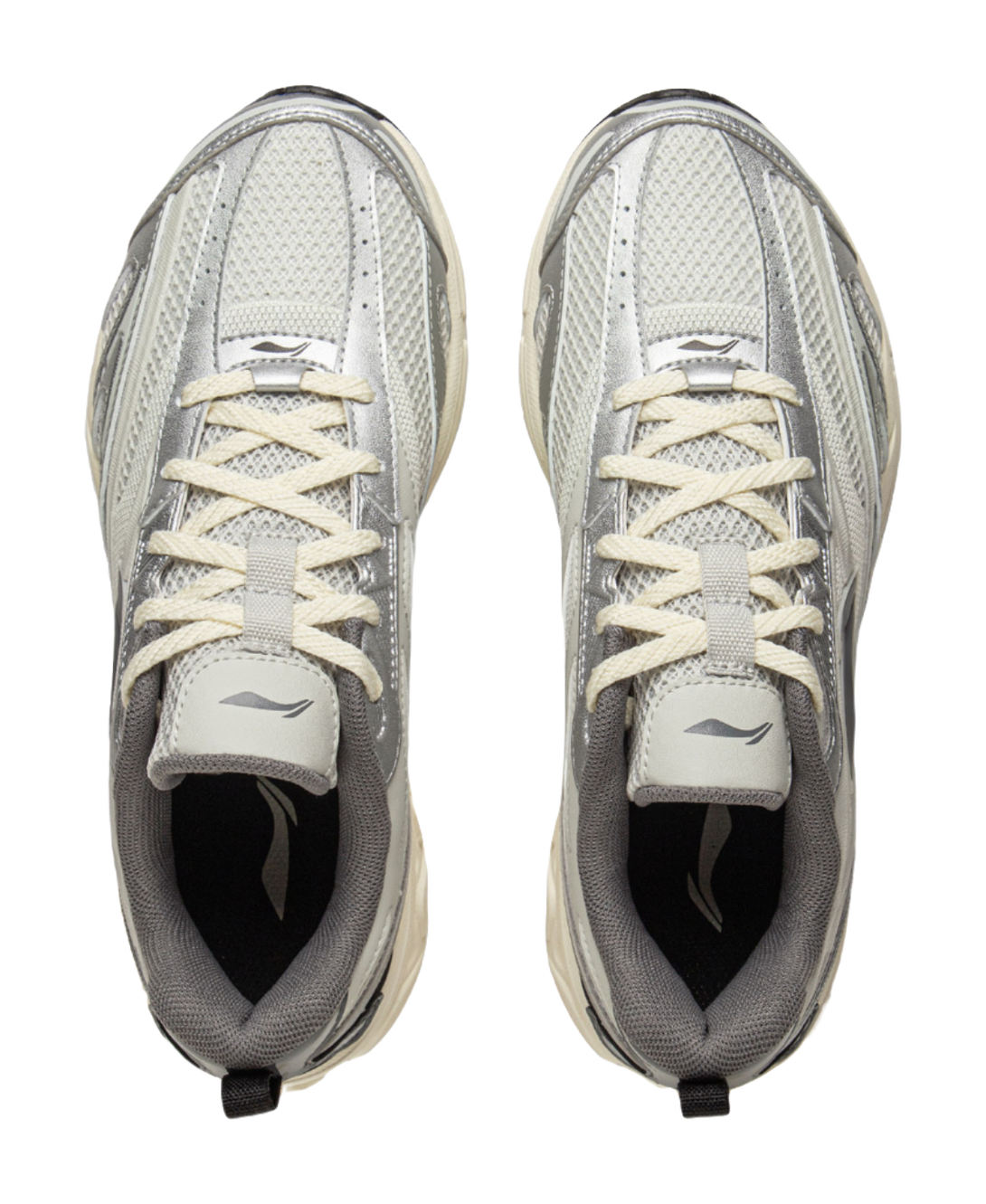 LiNing Cushioning Anti-Slip And Wear-Resistant Low-Top Casual Running Shoes Women's Silver Gray 