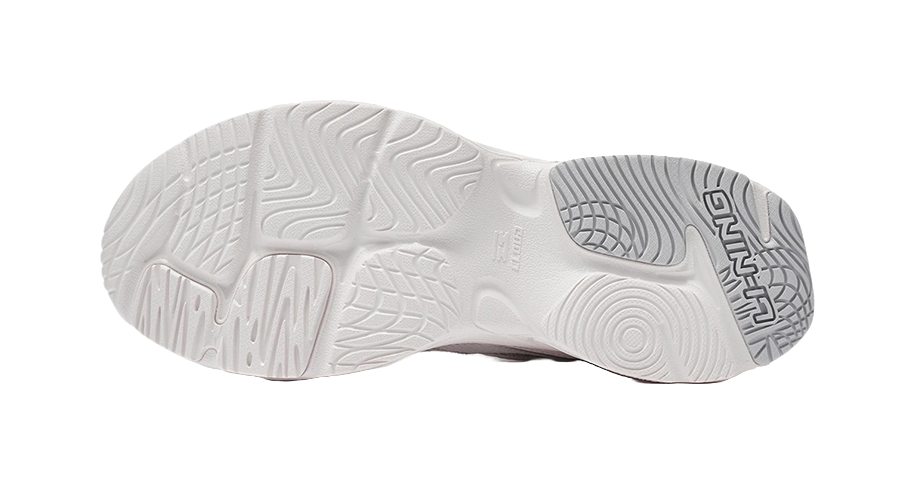 LiNing Cushioning Anti Slip And Wear Resistant Support Low Top Casual Running Shoes Men's White Gray 