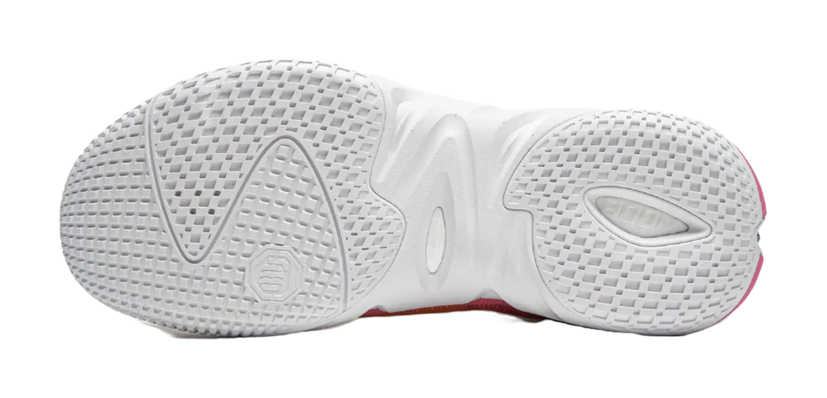 LiNing Cushioning Anti-Slip Wear-Resistant Breathable Support Rebound Mid-Top Basketball Shoes Mens White Yellow Pink 