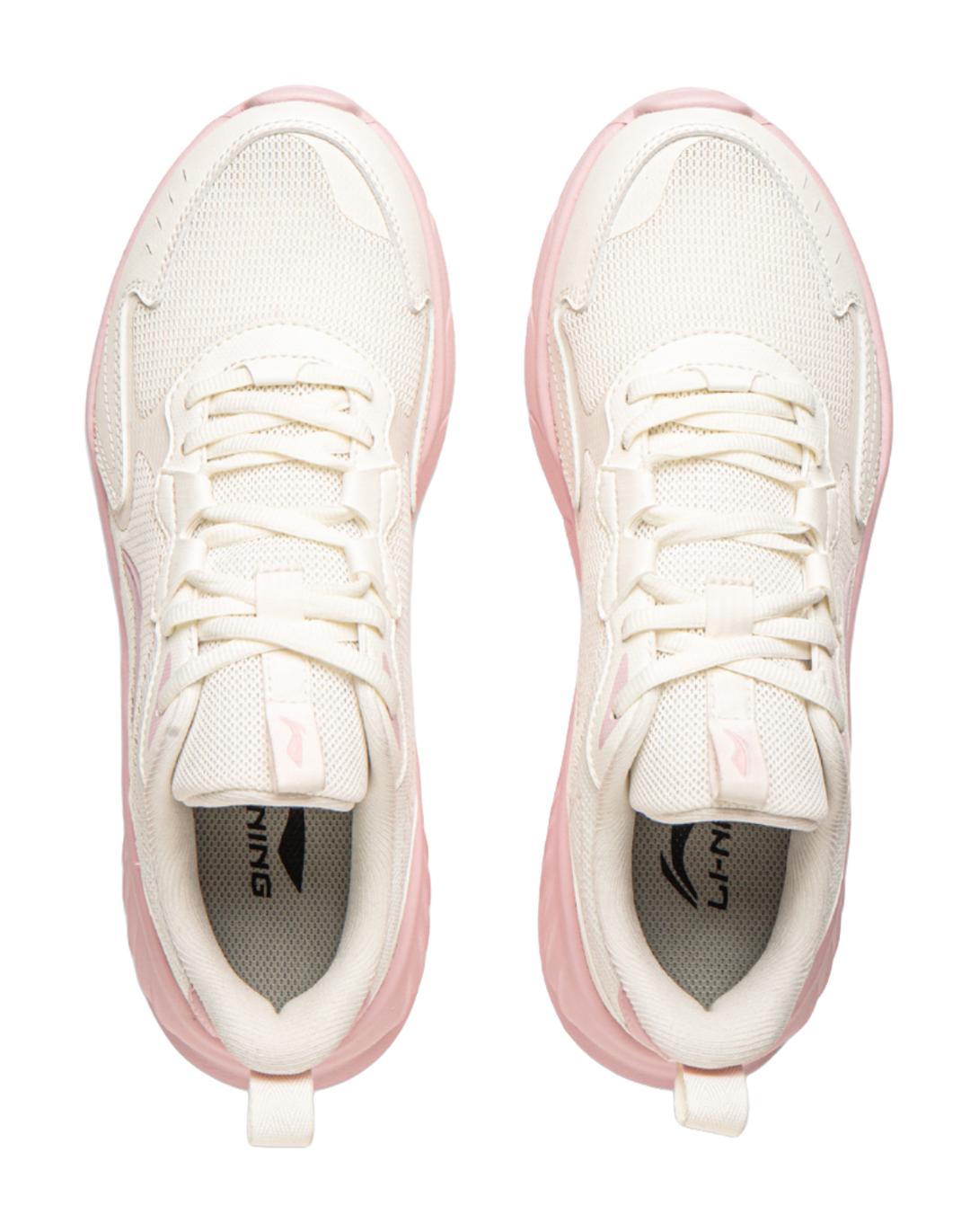 LiNing Cushioning, Abrasion Resistant, Breathable, Lightweight Low Top Sprint Running Shoes Women's Ivory 