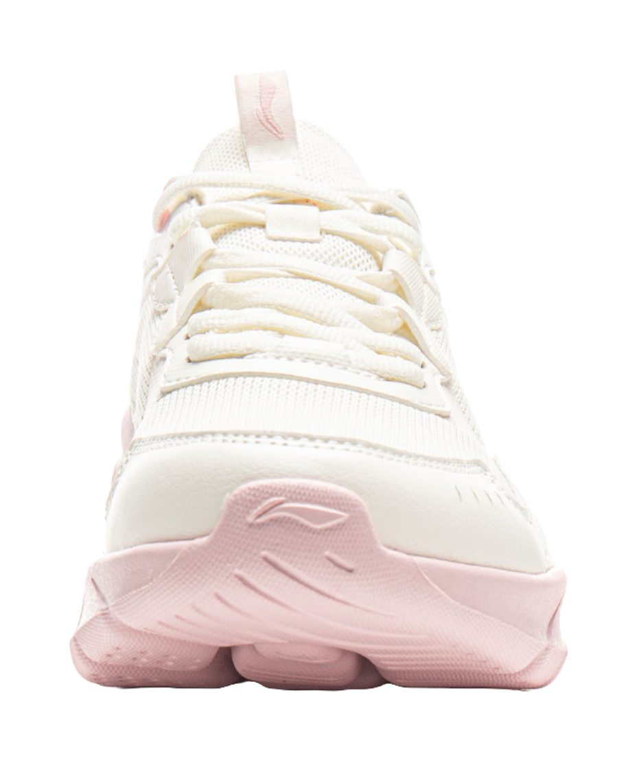 LiNing Cushioning, Abrasion Resistant, Breathable, Lightweight Low Top Sprint Running Shoes Women's Ivory 
