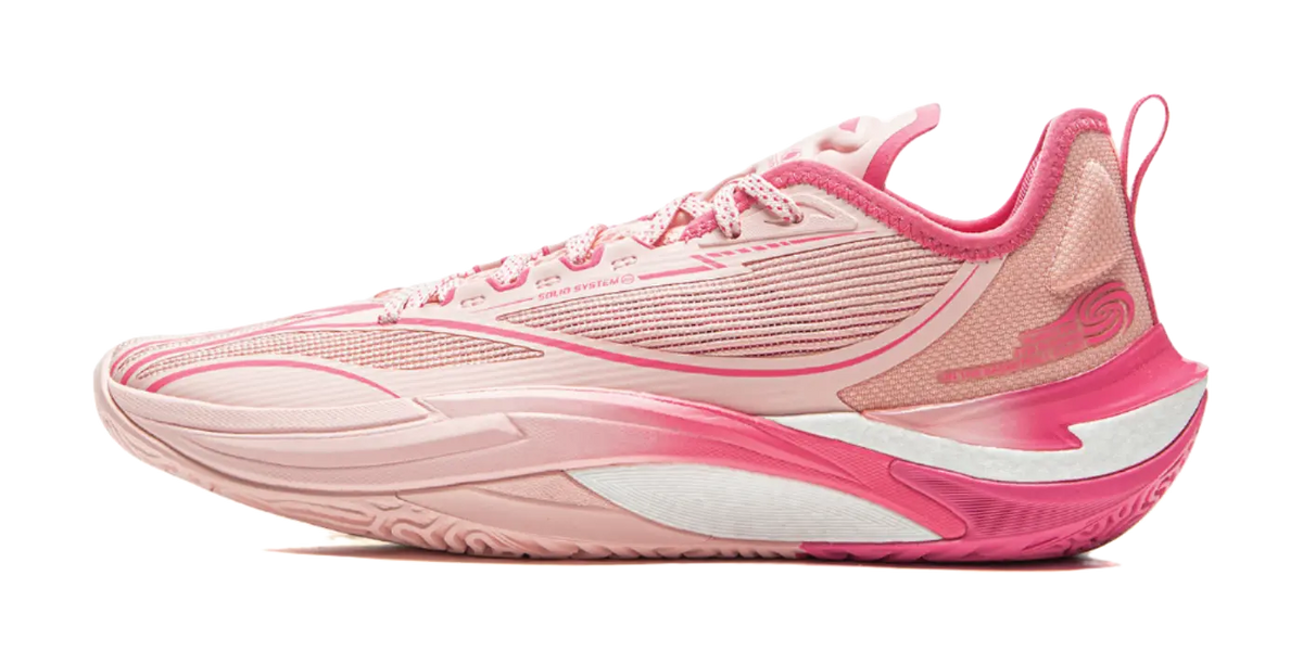 LiNing Cushioning, Slip Resistant, Abrasion Resistant, Rebound Grip Low Top Basketball Shoes Mens Frosting Pink  vjsneaker.com