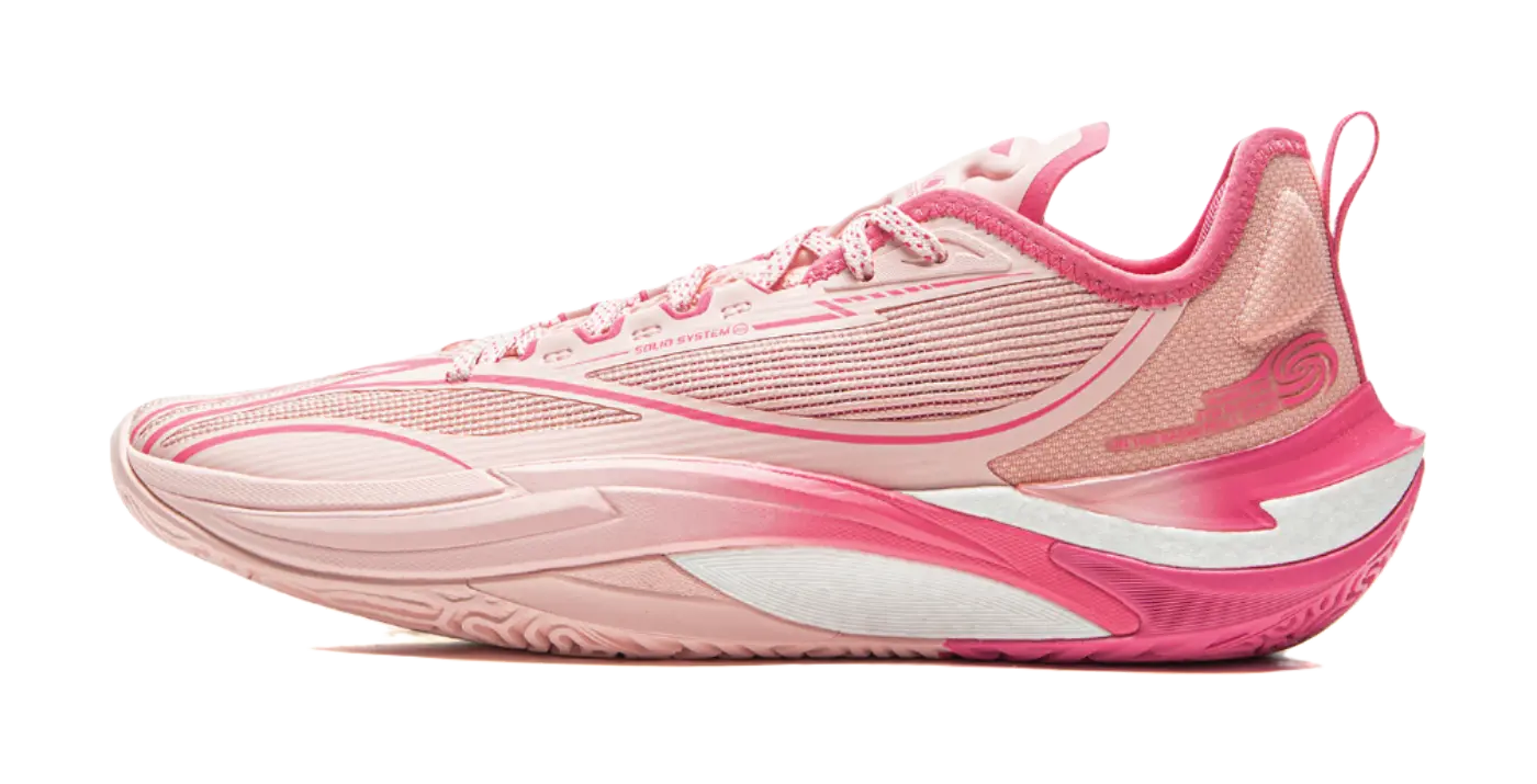 LiNing Cushioning, Slip Resistant, Abrasion Resistant, Rebound Grip Low Top Basketball Shoes Mens Frosting Pink  vjsneaker.com