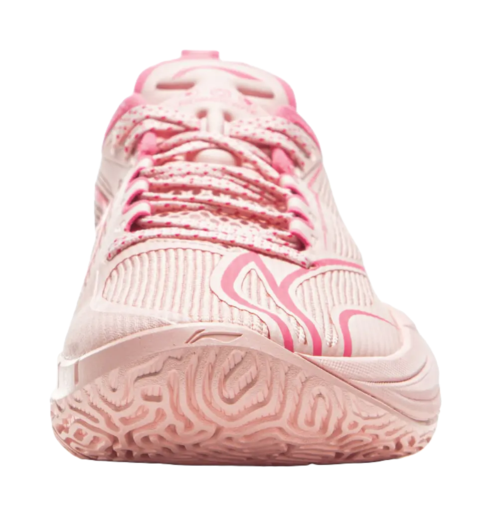 LiNing Cushioning, Slip Resistant, Abrasion Resistant, Rebound Grip Low Top Basketball Shoes Mens Frosting Pink  vjsneaker.com