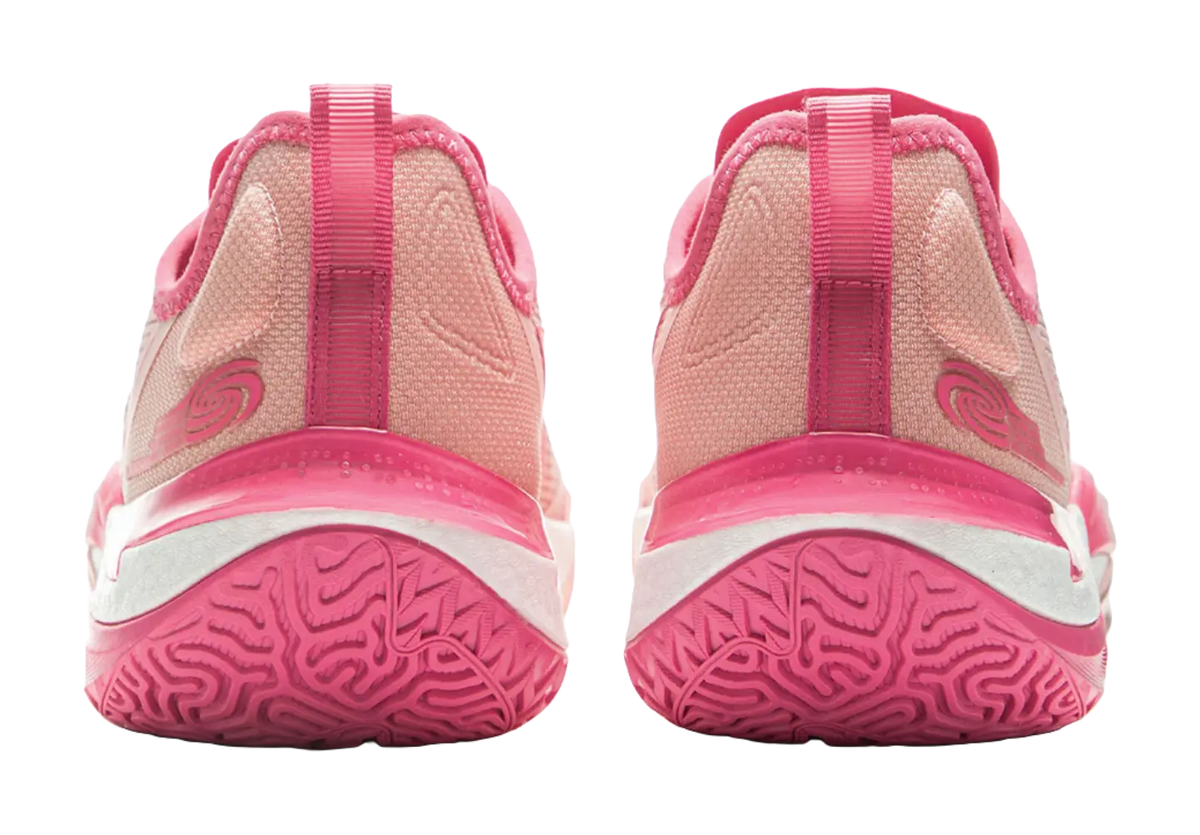 LiNing Cushioning, Slip Resistant, Abrasion Resistant, Rebound Grip Low Top Basketball Shoes Mens Frosting Pink  vjsneaker.com